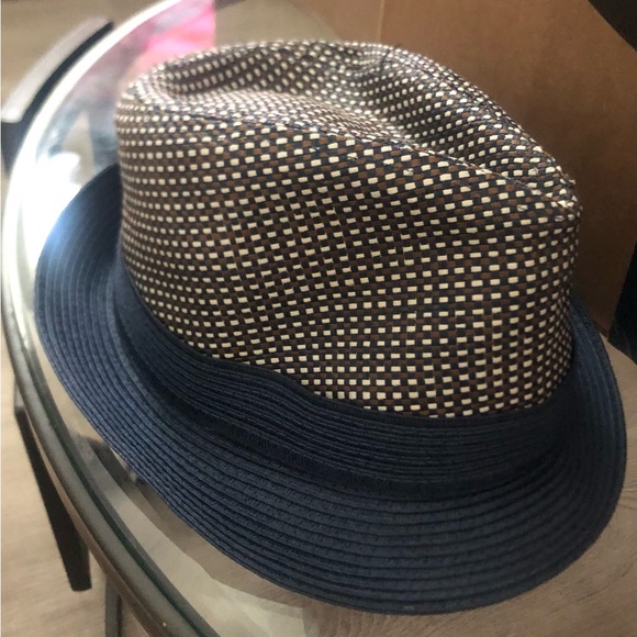 The Hatter Co Pleated Straw Band Fedora - Picture 2 of 9